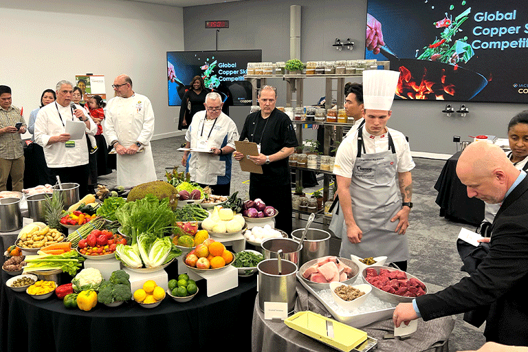 Food selection at the IACC Global Copper Skillet Competition