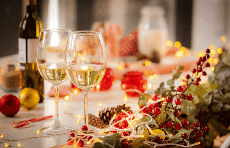 festive dining setup