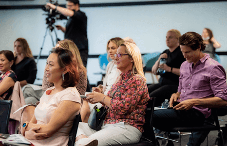 Audience at a recorded conference